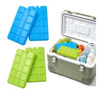 Cisolen Lot de 4 blocs réfrigérants pour sac isotherme - 200 ml - Pour boîte à déjeuner - Élément de refroidissement réutilisable ultra fin - Maintient les aliments frais et les boissons fraîches