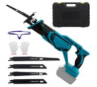 CISSIYOG Scie Sabre Sans Fil Compatible avec Makita 18V | Scie Alternative Sans Fil avec 4x Lames de Scie Alternative, Lunettes de Sécurité et Gants (Sans Batterie et Chargeur)