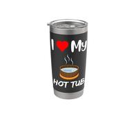 Citation amusante du propriétaire de jacuzzi I love hot tubs baignoire spa extérieur Gobelet isotherme en acier inoxydable double paroi