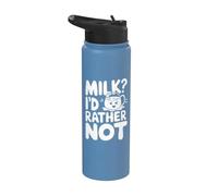 Citation amusante sur l'intolérance au lactose - Milk I'd Rather Not Stainless Steel Insulated Water Bottle