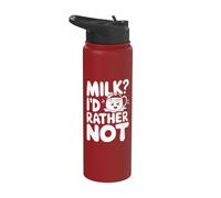 Citation amusante sur l'intolérance au lactose - Milk I'd Rather Not Stainless Steel Insulated Water Bottle