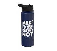 Citation amusante sur l'intolérance au lactose - Milk I'd Rather Not Stainless Steel Insulated Water Bottle