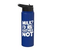Citation amusante sur l'intolérance au lactose - Milk I'd Rather Not Stainless Steel Insulated Water Bottle