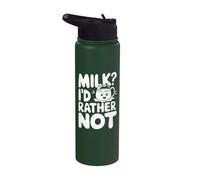 Citation amusante sur l'intolérance au lactose - Milk I'd Rather Not Stainless Steel Insulated Water Bottle