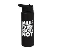 Citation amusante sur l'intolérance au lactose - Milk I'd Rather Not Stainless Steel Insulated Water Bottle