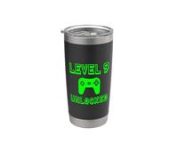 Citation de jeu pour 9e anniversaire de joueur débloqué niveau 9 Gobelet isotherme en acier inoxydable double paroi