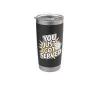 Citation de joueur de volleyball You Just Got Served Gobelet isotherme en acier inoxydable double paroi
