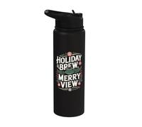Citation de l'infusion des fêtes - Café de Noël amusant Stainless Steel Insulated Water Bottle