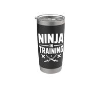 Citation de motivation Ninja in Training pour les futurs guerriers Gobelet isotherme en acier inoxydable double paroi
