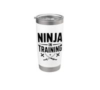 Citation de motivation Ninja in Training pour les futurs guerriers Gobelet isotherme en acier inoxydable double paroi