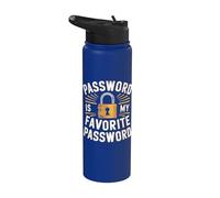 Citation drôle de pirate informatique - Cybersécurité des mots de passe Stainless Steel Insulated Water Bottle