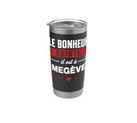 Citation drole Humour Ville france amour bonheur à megève Gobelet isotherme en acier inoxydable double paroi