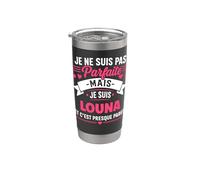 Citation drôle personnalisé louna Humour prénom louna Gobelet isotherme en acier inoxydable double paroi