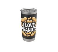 Citation humoristique I Love Peanuts Gobelet isotherme en acier inoxydable double paroi