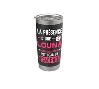 Citation nom louna drôle personnalisé Humour prénom louna Gobelet isotherme en acier inoxydable double paroi