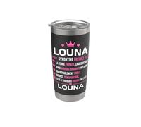 Citation personnalisé louna Humour définition prénom louna Gobelet isotherme en acier inoxydable double paroi