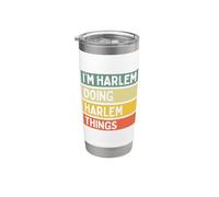 Citation personnalisée humoristique I'm Harlem Doing Harlem Things Gobelet isotherme en acier inoxydable double paroi