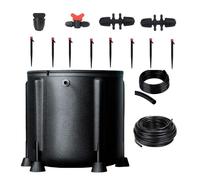 Citerne Eau Extérieur 100L Automatique - Collecteur Pluie Ménager + Système Arrosage Goutte à Goutte pour Jardin,Pompe à eau non inc