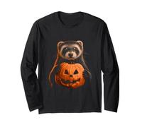 Citrouille à tête de Lanterne Jack O Lantern pour Les Amoureux de la Loutre d'halloween Manche Longue