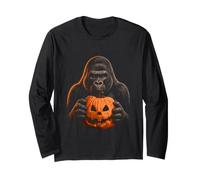Citrouille à tête de Lanterne Jack O Lantern pour Les Amoureux des gorilles d'halloween Manche Longue