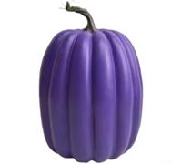 Citrouille en polystyrène pour décoration d'intérieur, décoration réaliste en mousse pour Halloween, Thanksgiving et Noël, coque rigide à peindre, 22 x 15,5 cm, dessus de table personnalisable violet