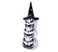 Citrouille Gonflable Verticale Halloween, Décoration Extérieure avec Base | Base lestée à eau pour stabilité, PVC résistant aux intempéries, mise en place rapide, effet oscillant pour ambiance