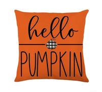 Citrouille Halloween pour lin 45cm Motif Fermeture Invisible | Tissu pour lin Respirant Impression pour hd Motifs d'Automne pour facile à Installer Retirer Lavage Simple