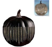Citrouille Lumineuse Étoilée LED - Décoration Halloween avec Minuterie, Halloween Pumpkin Nights Light | Lanterne Résine (Noir L)