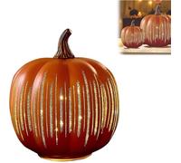 Citrouille Lumineuse Étoilée LED - Décoration Halloween avec Minuterie, Halloween Pumpkin Nights Light | Lanterne Résine (Orange S)