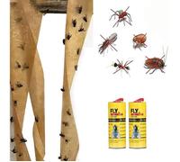 CIVIKY Lot de 20 pieges adhesifs pour plantes volantes, bandes attrape-mouches, ruban pour cuisine, interieur et exterieur, faci,411