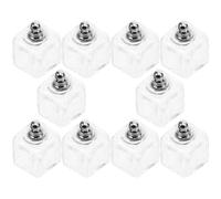 CIYODO 10 Pièces Pendentifs Breloques en Verre 13mm Bouchon à Vis Blanc K, Accessoires Polyvalents et Solides pour Fabrication de Bijoux et Décoration Créative