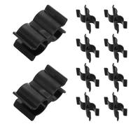 CIYODO 10 Pièces Supports de Tuyauterie Double Entrée en Nylon Noir | Clips de Tube Robustes, Forte Prise et Pose Simple, pour Raccords, Zones Humides et Usages Marins