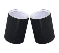 CIYODO 2 Rouleaux Ruban Antidérapant Noir 15cm X 5m, 80 Grain, Pet | Surface Texturée à Coller, Résistante aux UV Températures, Coupe Facile, pour Ponts Marins