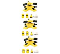 CIYODO 3 Ensembles Arroseurs Arroseur Oscillant Émetteurs D'irrigation à Buse Tuyau Arrosoir Pelouse D'arrosage Système D'irrigation De Pelouse Piscine Yellow Plastique