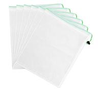 CIYODO 6 Paquet en Filet Réutilisables pour Fruits et Légumes Blanc en Polyester avec Cordon de Serrage, Respirants et Polyvalents, Marché Fermier Cuisine, Lot de 6