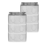 CIYODO 6pièces Boîte de Jonction Encastrée pour Prise de Sol Kit Complet Installation Électrique Domestique Cache-prise Blanc Protection Discrète et Robuste pour Câblage au Sol