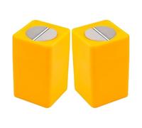 CIYODO Boîte de Recyclage de Lames Cassées 2pcs en Abs Jaune, Conteneur Réutilisable pour Rangement Sécurisé des Lames, pour Bureau ou Dortoir