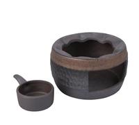 CIYODO Chauffe-théière en Céramique Rétro Bougeoir, Chauffe-théière Artisanale Simple et Élégante pour Profiter du Thé, Accessoire Indispensable pour Service à Thé