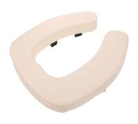 CIYODO Coussin de Siège de Toilette Rembourré et Imperméable, Siège de Toilette en Éponge Haute Densité, Pvc, Blanc, Ajustement Sécurisé, pour Seniors et Personnes Âgées