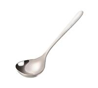 CIYODO Cuillère à Soupe en Acier Inoxydable 304 20 Cm Cuillère à Fondue Chaude Manche Long Professionnelle Ustensile pour Soupe et Service Finition Miroir Monobloc Forgé