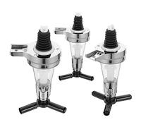 CIYODO Distributeur d'alcool Mural Pompe Facile à Nettoyer 3 Pièces en Acier Inoxydable Doseurs 25ml 35ml 45ml pour Fête et Bar