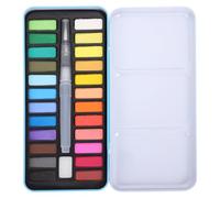 CIYODO Kit D'aquarelle Professionnel Portable pour Peinture, Bleu, Compact | Boîte en Fer et Plastique, Facile à Dissoudre, Légère Séchage Rapide, Plateau Mélange Inclus
