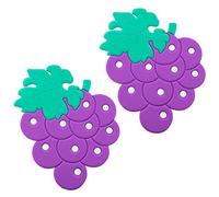 CIYODO Lot De 2 Sets De Table Résistants À La Chaleur en Silicone sans Manique Motif Raisin pour La Maison Et Le Bureau