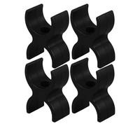 CIYODO Lot de 4 Guides de Rail de Siège pour Fauteuil Roulant Noir en Pa, Support Stable et Confortable, Compatible Tube 25mm, Accessoires de Remplacement pour Usage Quotidien