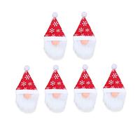CIYODO Set de Cache Bouteilles Créatif avec Nain sans Visage Décoration Festive pour Bouteille de Vin Couleur Rouge Qualité et de Fête