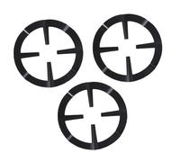 CIYODO Support de Brûleur à Gaz en Acier Inoxydable Noir 3 Pièces, Grille Résistante Antirouille pour Cuisinière, Accessoire Compatible Moka et Poêle, Usage Domestique et Professionnel