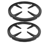 CIYODO Support Métallique Noir Lot de 2 Pièces Résistant à Chaleur Surface Lisse pour Cafetière et Brûleur à Gaz Cuisine à Domicile