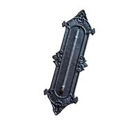 CIYODO Thermomètre Mural en Fer Noir, Outil D'intérieur Décoratif, Fixation Murale et Pose sur Bureau, pour Maison et Jardin Classique