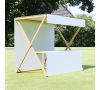 CJWKXQOL Kiosque de Marché en Bois avec Auvent | Structure mobile pour marchés de producteurs, événements éphémères en extérieur(6,200*200cm/78.7*78.7in)