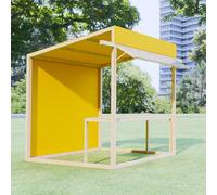 CJWKXQOL Kiosque de Marché en Bois avec Auvent | Structure mobile pour marchés de producteurs, événements éphémères en extérieur(17,150*200cm/59.1*78.7in)